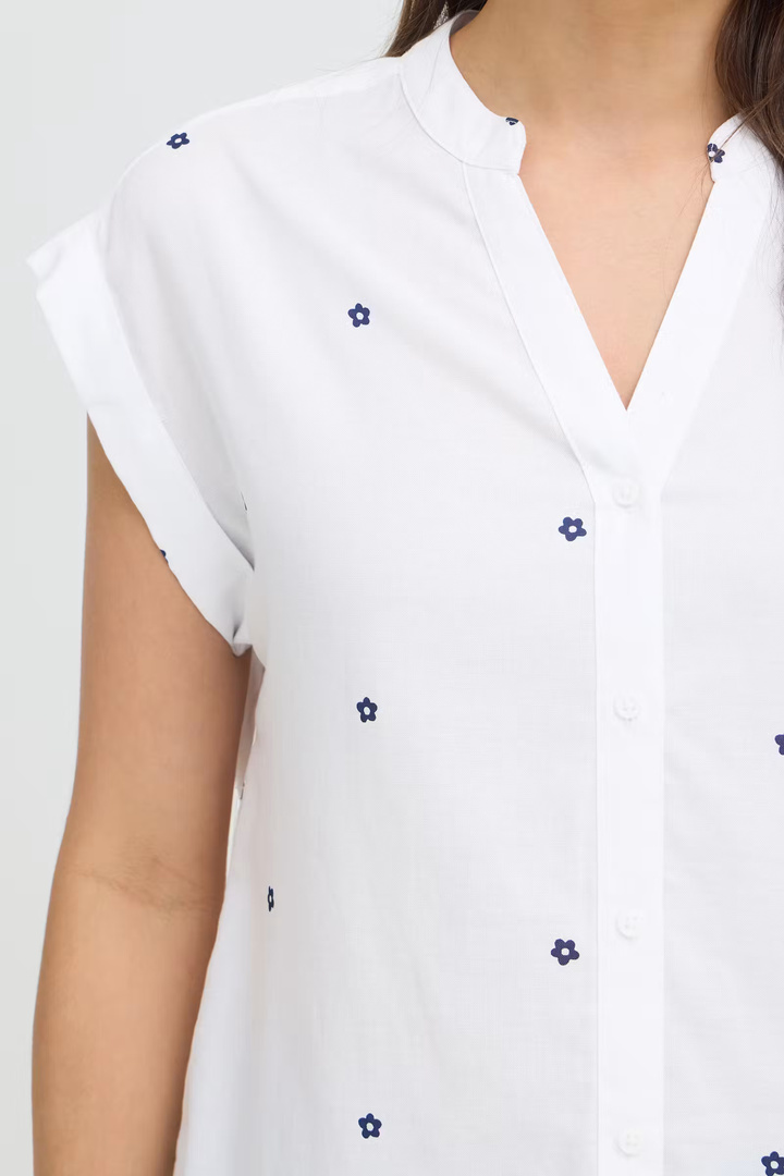 BYISILAS Shirt Medieval Blue Flower