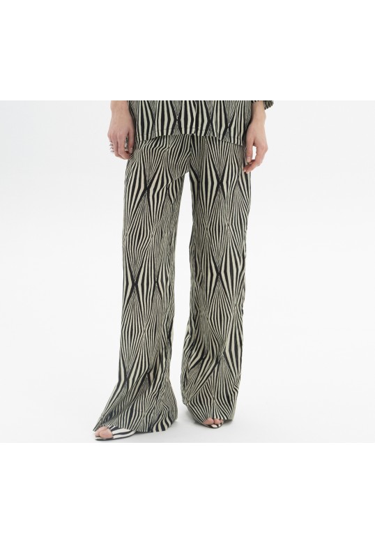 Straight Printed Trousers