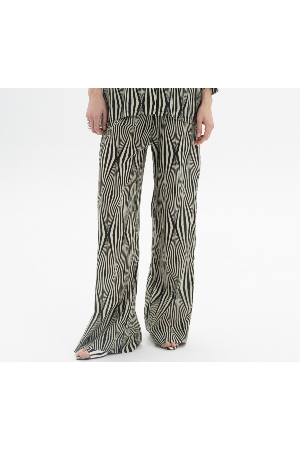 Straight Printed Trousers