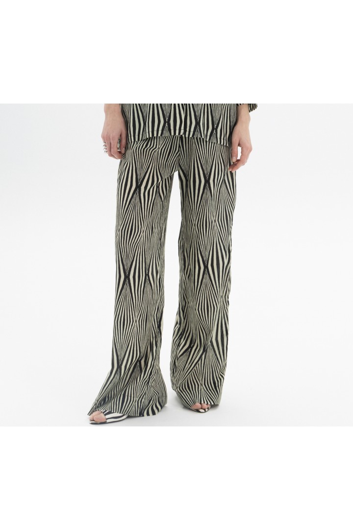 Straight Printed Trousers