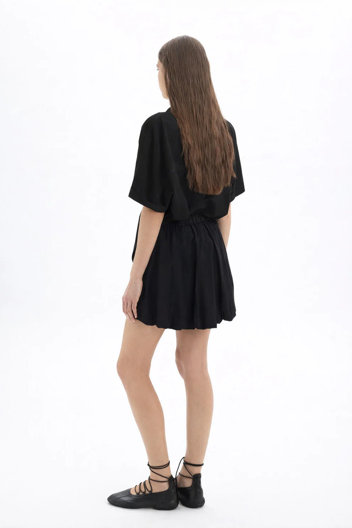 Cotton Short Sleeve Shirt Black