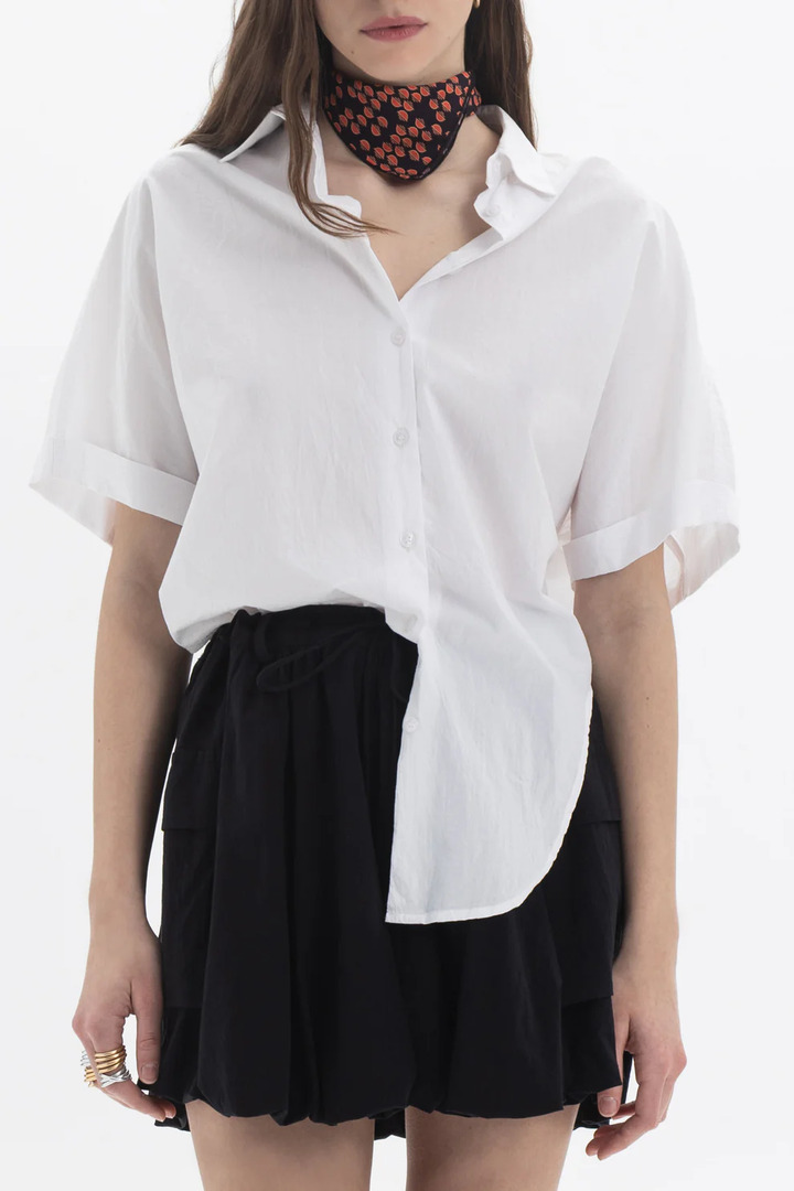 Cotton Short Sleeve Shirt White