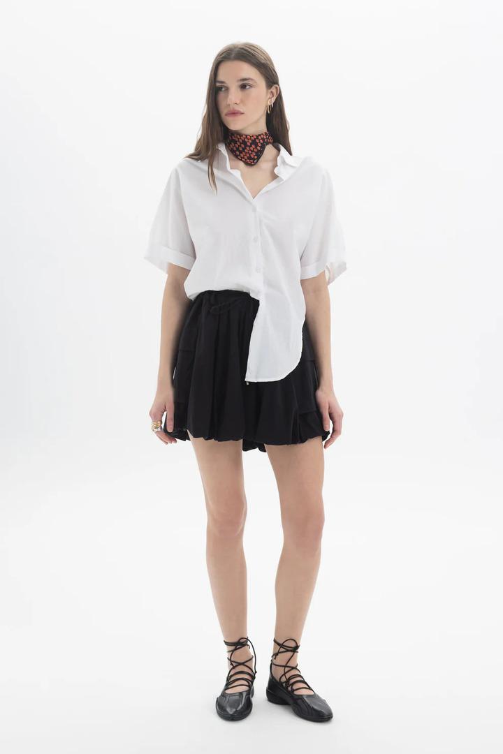 Cotton Short Sleeve Shirt White