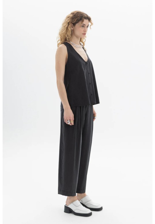 Relaxed Tencel Trousers Black
