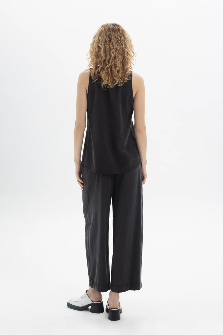 Relaxed Tencel Trousers Black