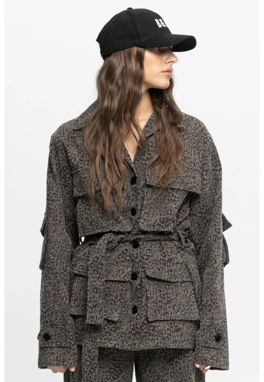 Animal Print Denim Jacket