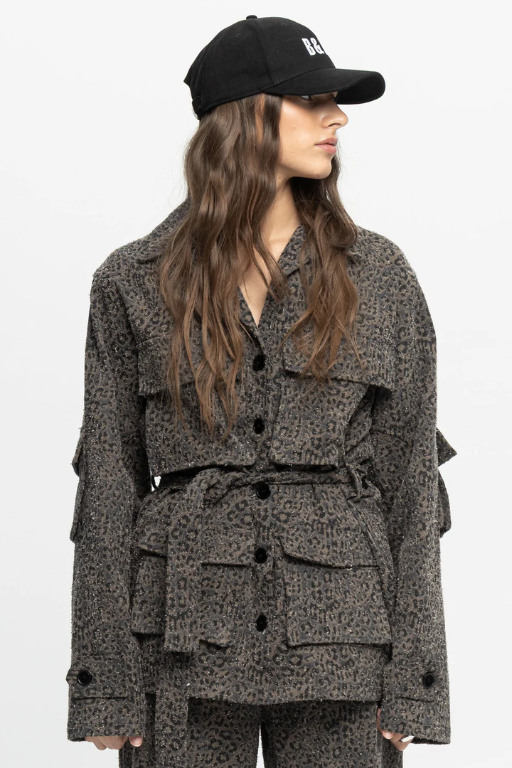 Animal Print Denim Jacket