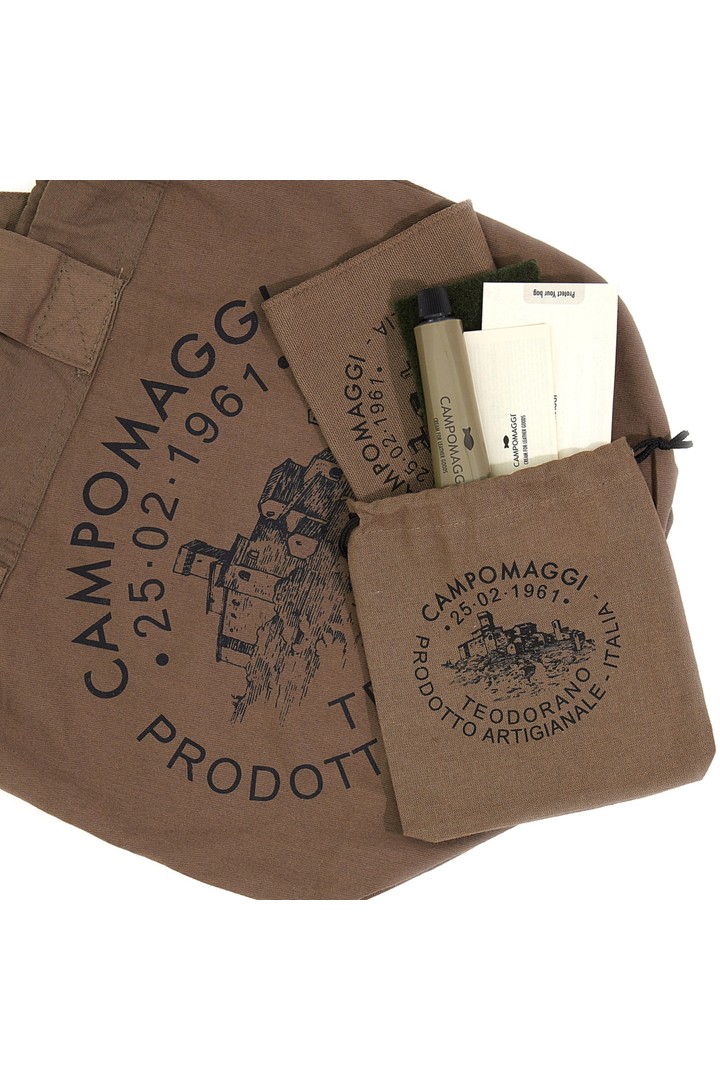 Pisa Crossbody Bag "AGNESE" in garment-dyed woven cowhide leather Brown