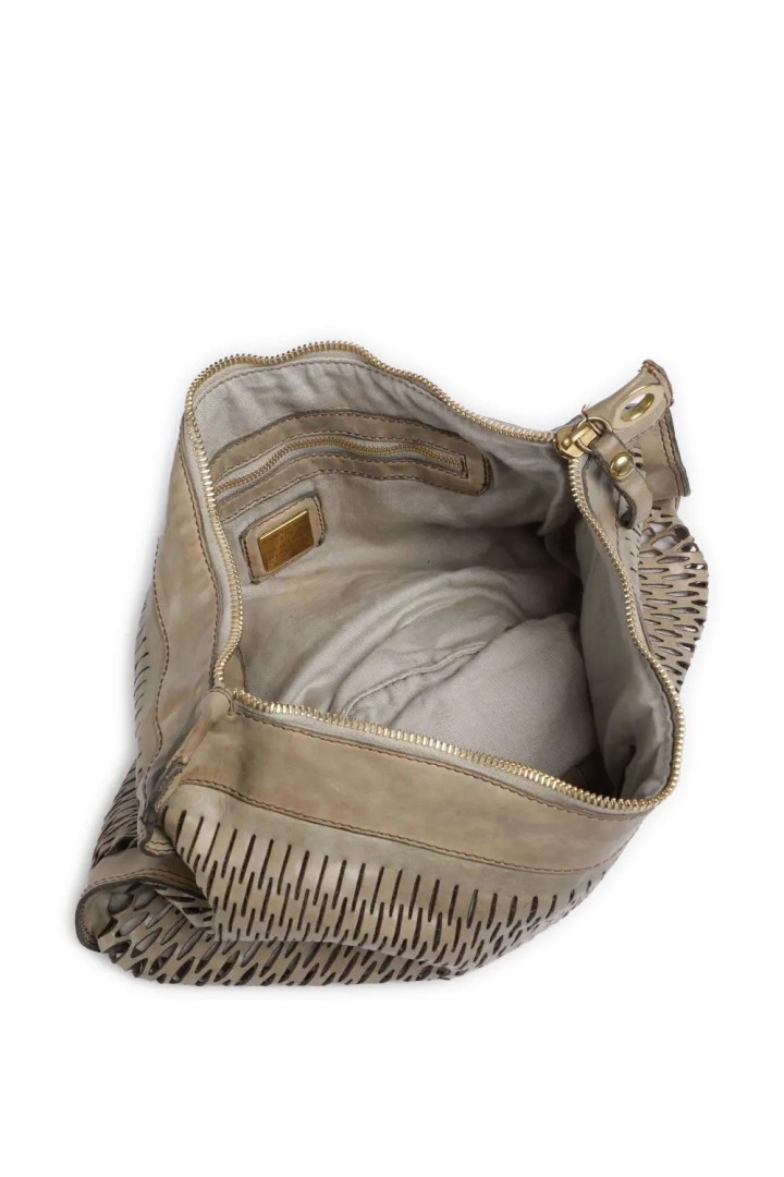 Hobo bag cow leather Ice Grey