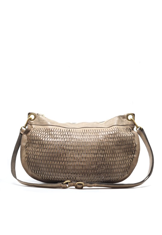 Hobo bag cow leather Ice Grey