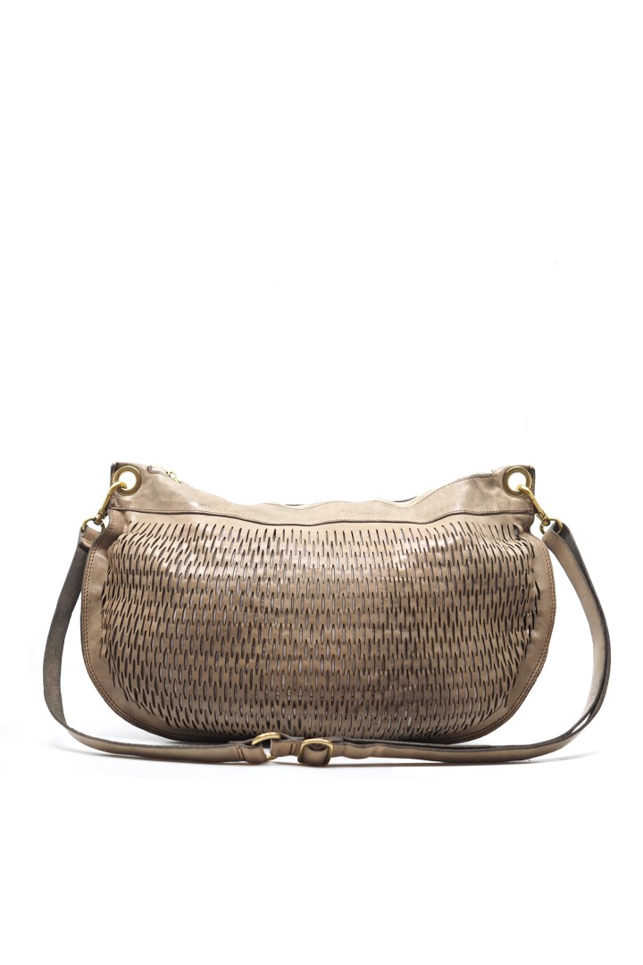 Hobo bag cow leather Ice Grey