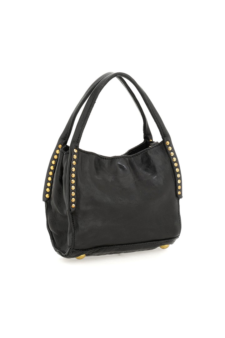 Kura Shopping Bag "Lara" in garment-dyed cowhide leather
