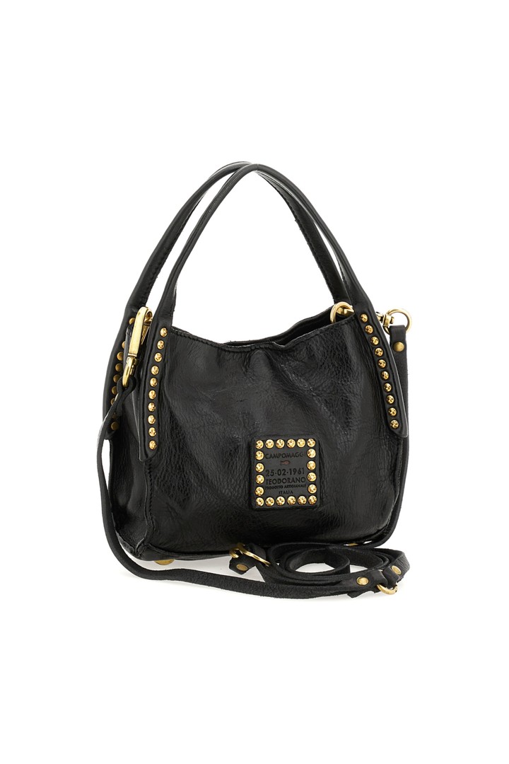 Kura Shopping Bag "Lara" in garment-dyed cowhide leather