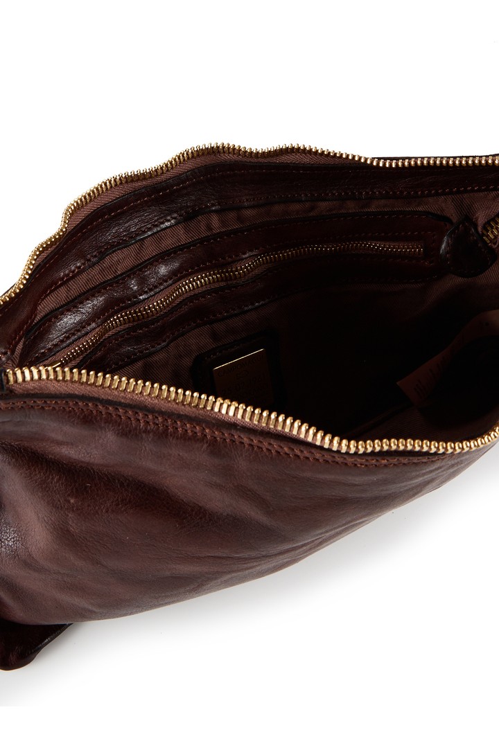 MARA shoulder or hand bag in cowhide leather,Brown