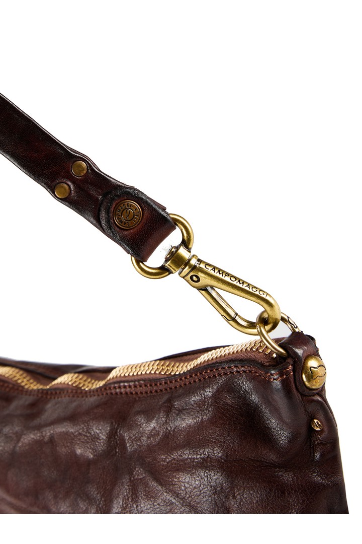MARA shoulder or hand bag in cowhide leather,Brown