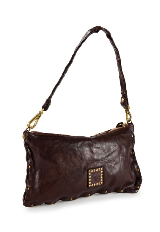 MARA shoulder or hand bag in cowhide leather,Brown