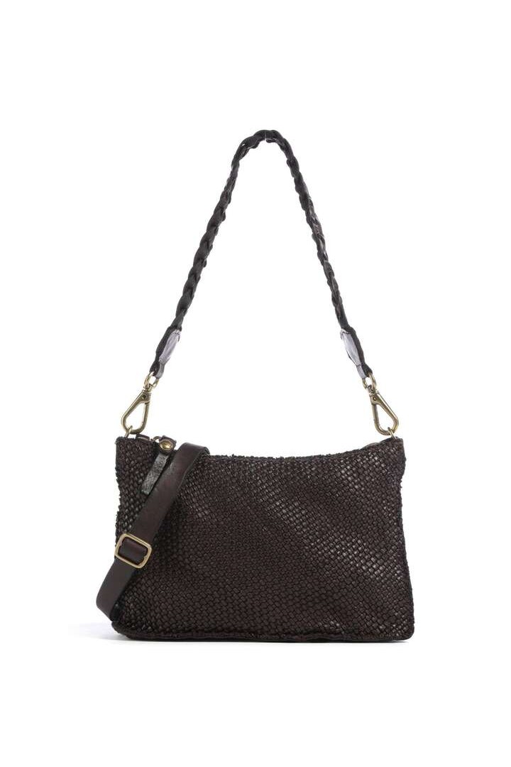 Asteria shoulder bag fine grain cow leather,Brown