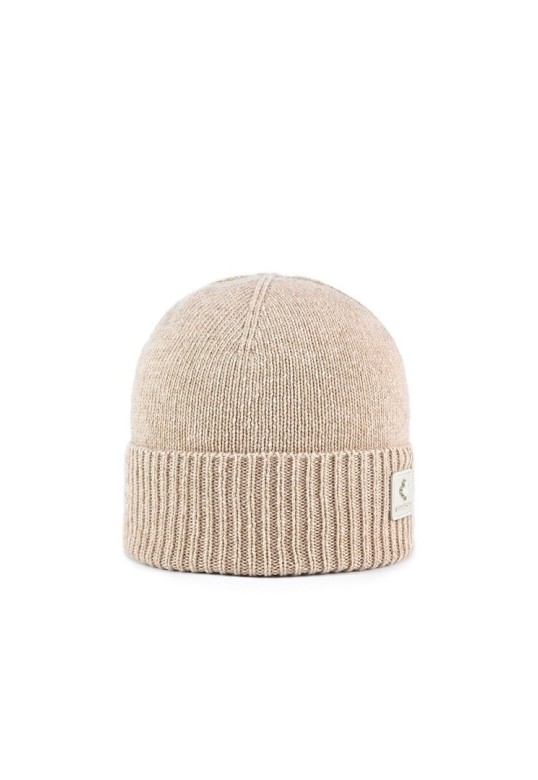 Beanie With Wool And Cashmere Beige