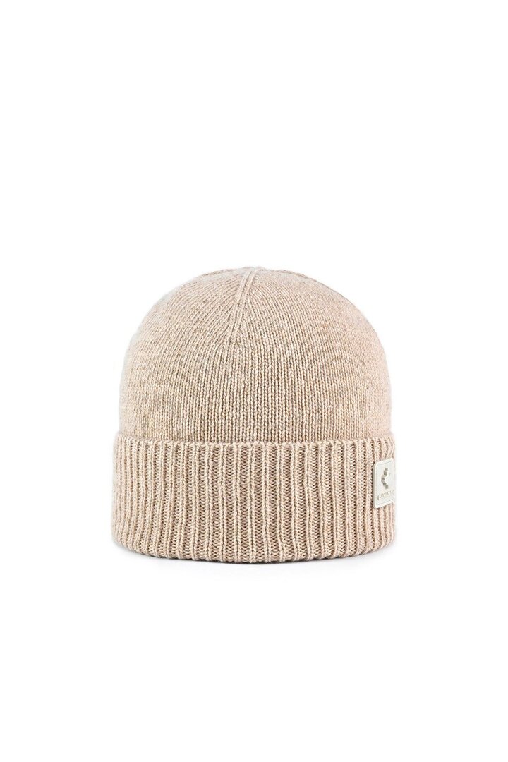 Beanie With Wool And Cashmere Beige