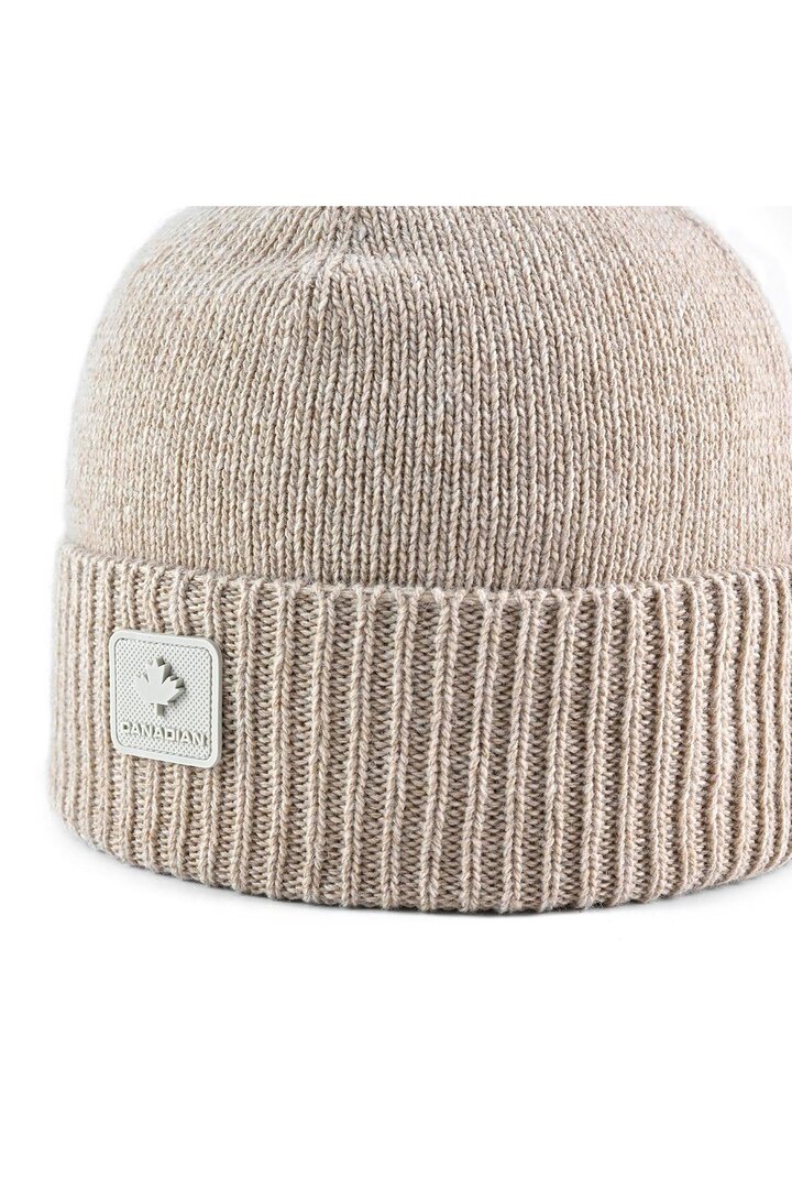 Beanie With Wool And Cashmere Beige