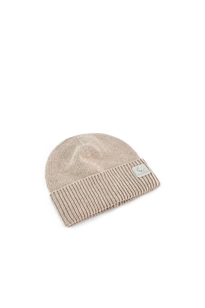 Beanie With Wool And Cashmere Beige