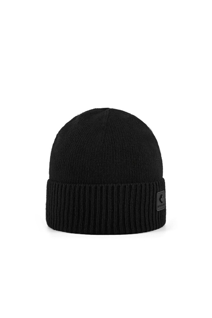 Beanie With Wool And Cashmere Black