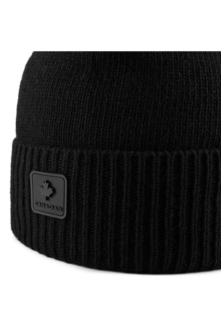 Beanie With Wool And Cashmere Black