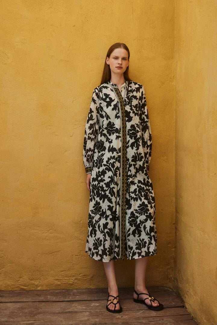 ARMONI LONG DRESS BLACK-WHITE