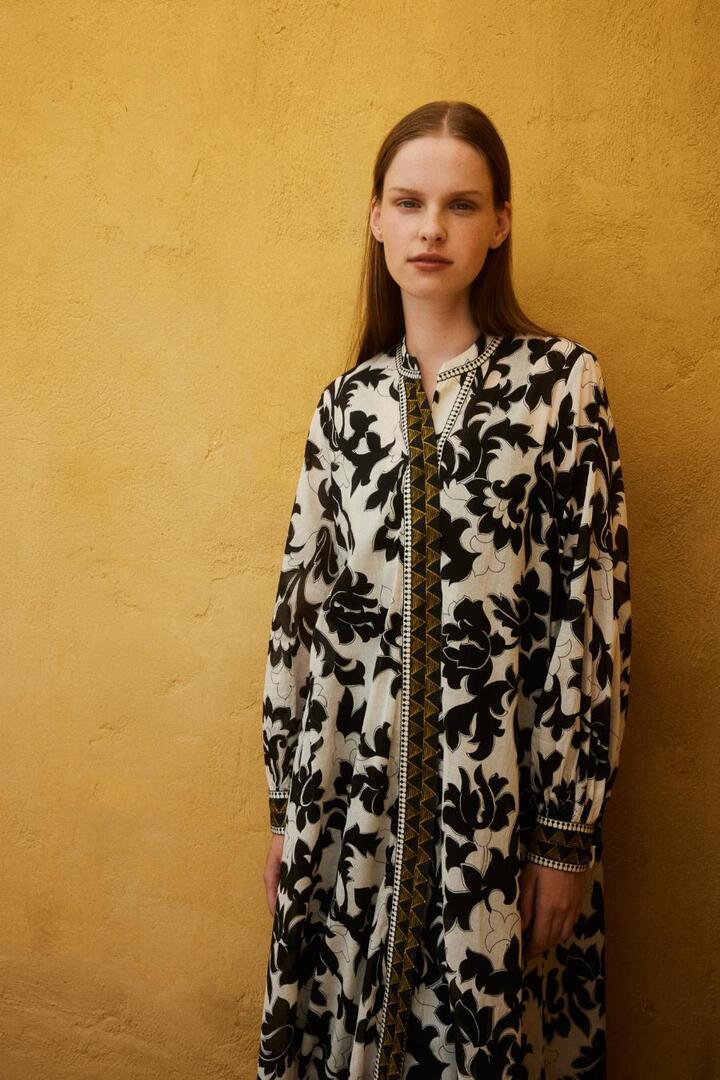 ARMONI LONG DRESS BLACK-WHITE
