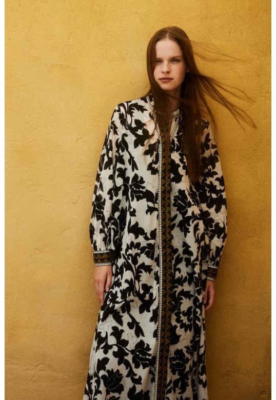 ARMONI LONG DRESS BLACK-WHITE
