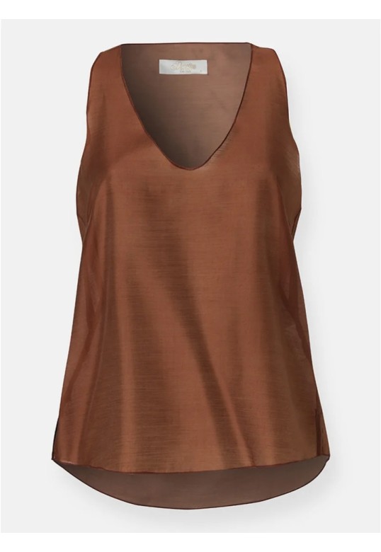 LUSTER BLOUSE BROWN