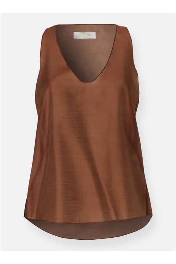 LUSTER BLOUSE BROWN