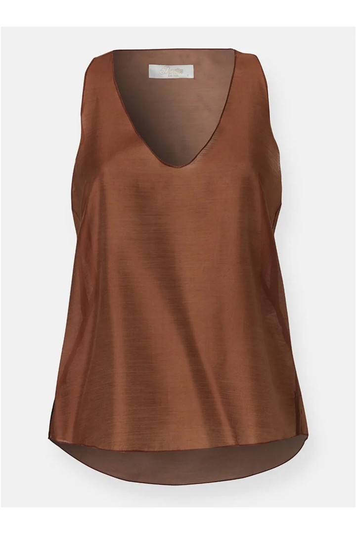 LUSTER BLOUSE BROWN