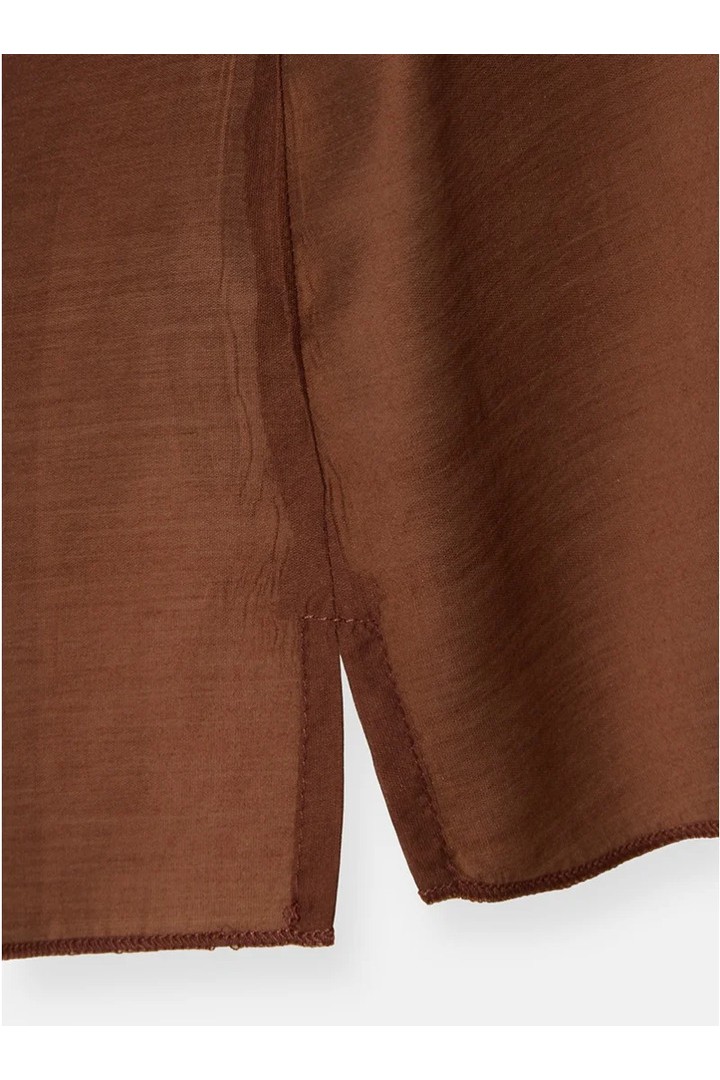 LUSTER BLOUSE BROWN