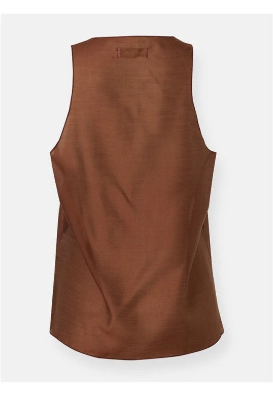 LUSTER BLOUSE BROWN