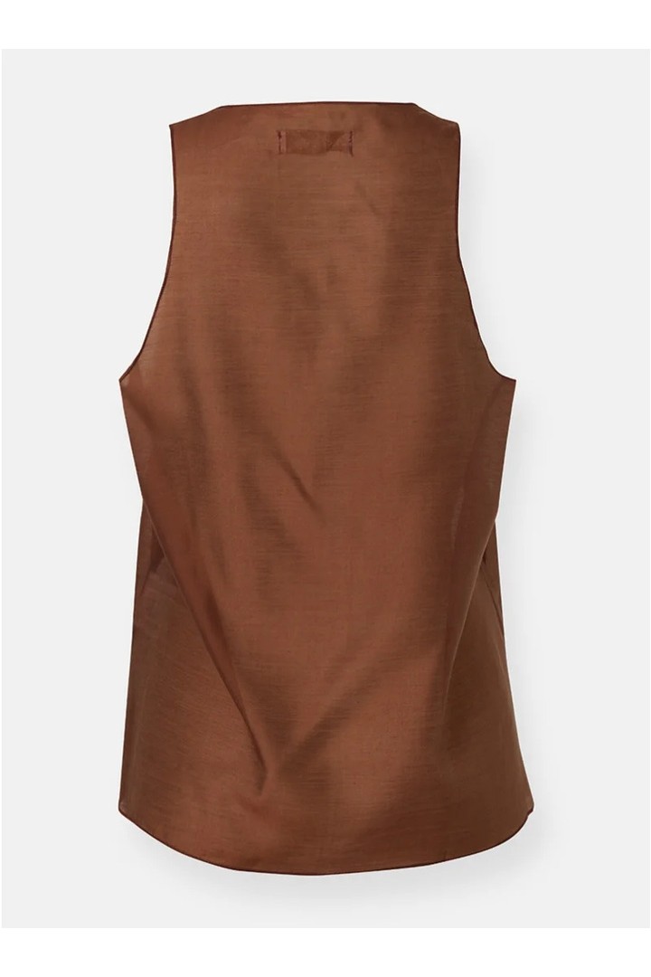 LUSTER BLOUSE BROWN