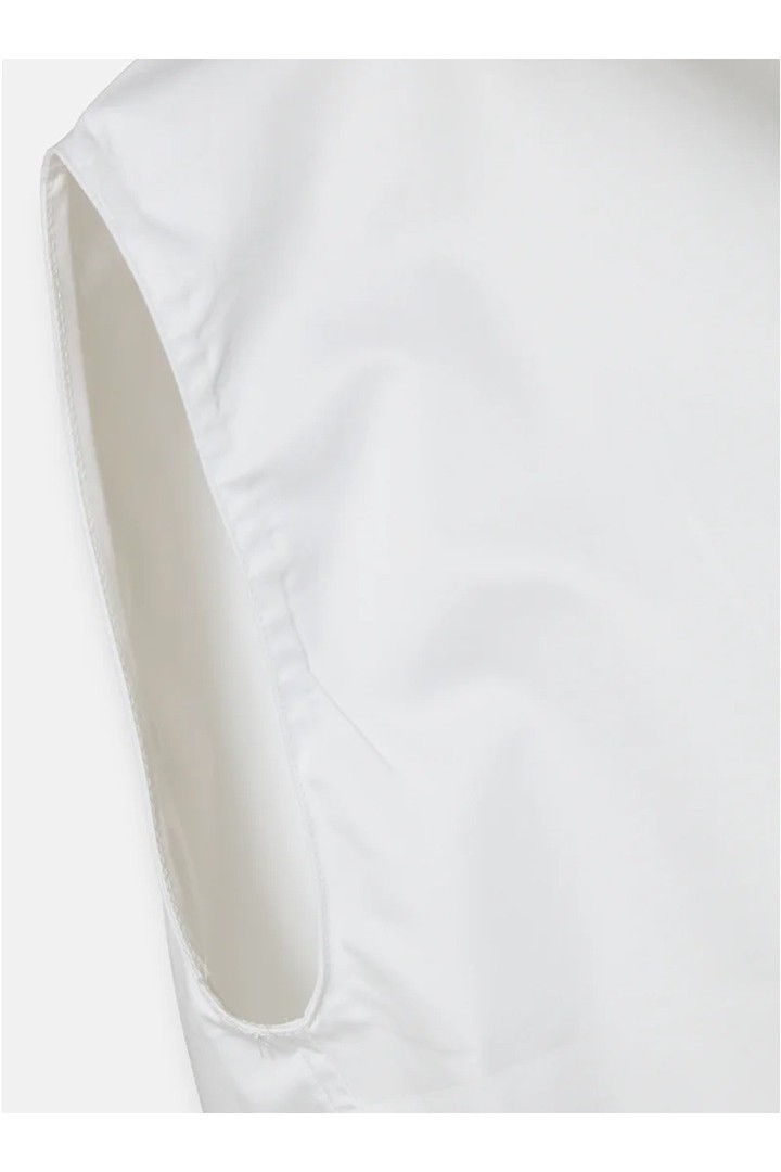 ELAN CROP POPLIN BLOUSE WHITE