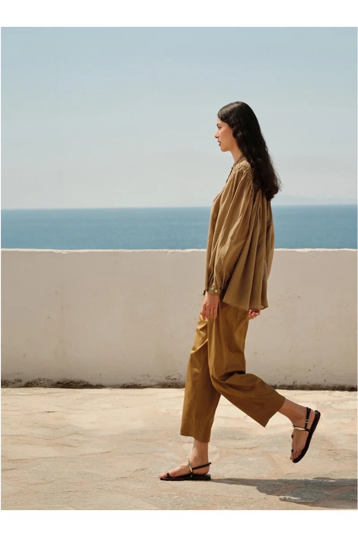 CELESTINE POPLIN PANTS KHAKI