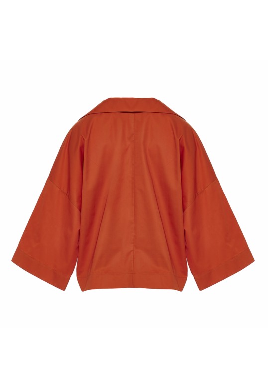 FABLE POPLIN BLOUSE DARK ORANGE