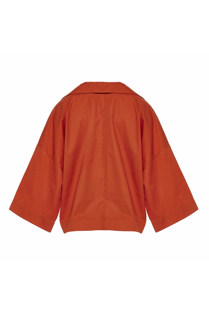 FABLE POPLIN BLOUSE DARK ORANGE