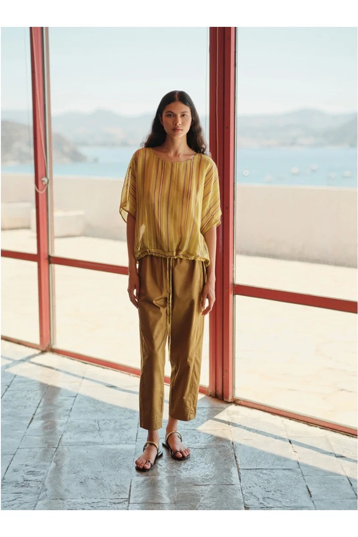 CELESTINE POPLIN PANTS KHAKI
