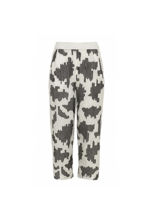 ORENDA WHITE-BLACK EMBROIDERY PANTS