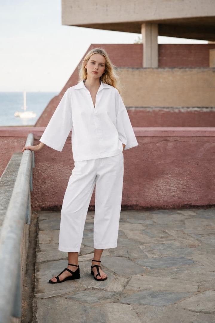 FABLE POPLIN BLOUSE WHITE