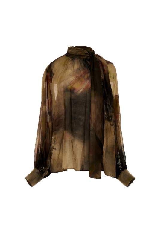 SWEET VIOLET SILK BLOUSE