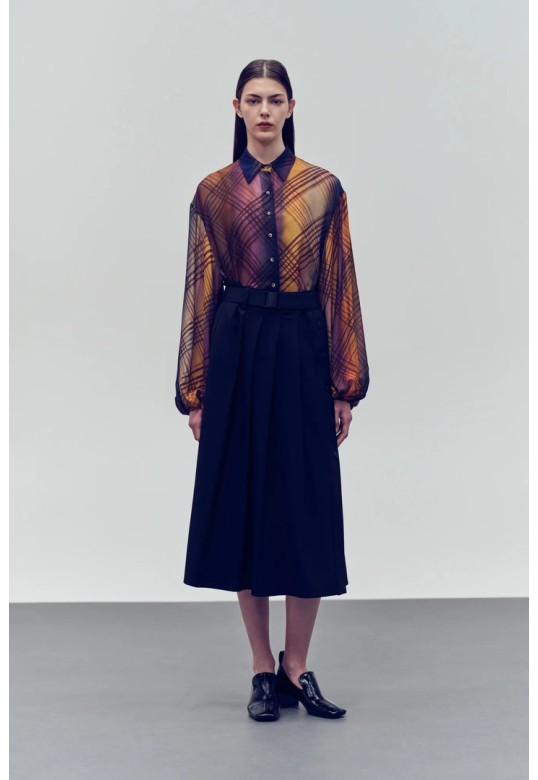 BLUE WATER LILY SKIRT BLACK