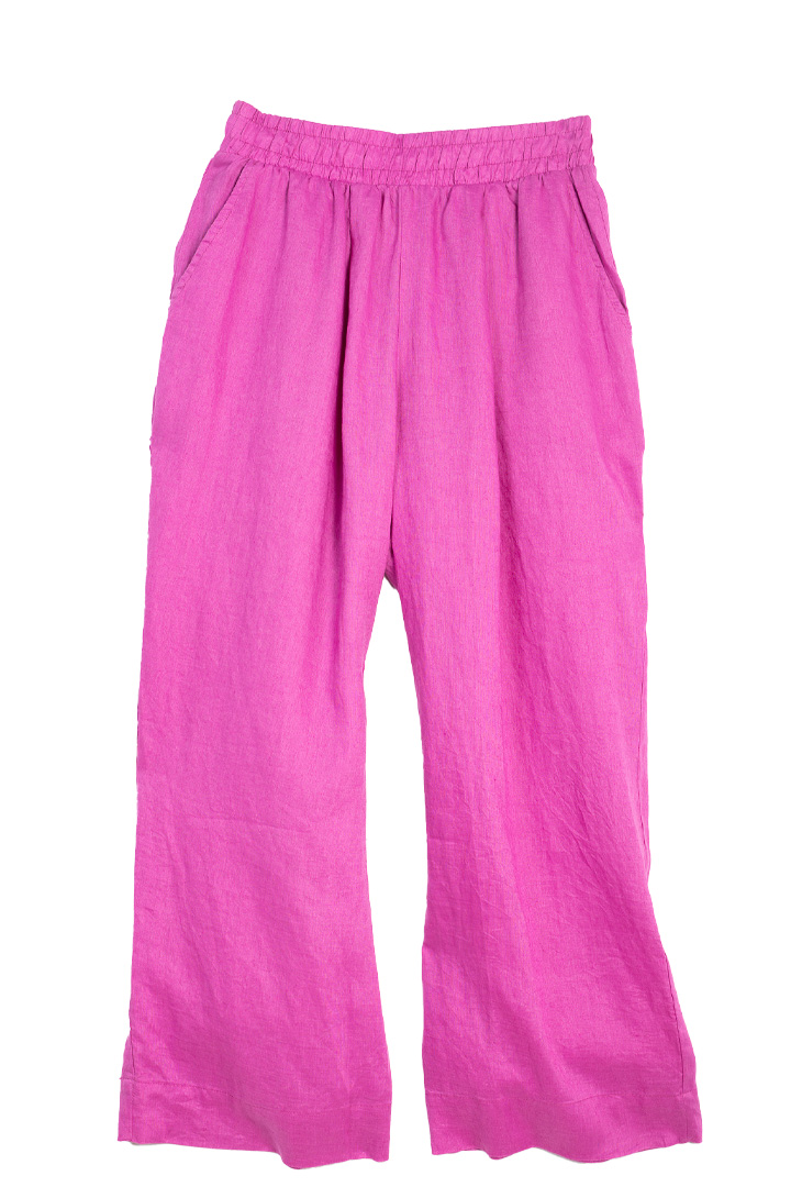 DELLOS LINEN PANTS FUCSHIA