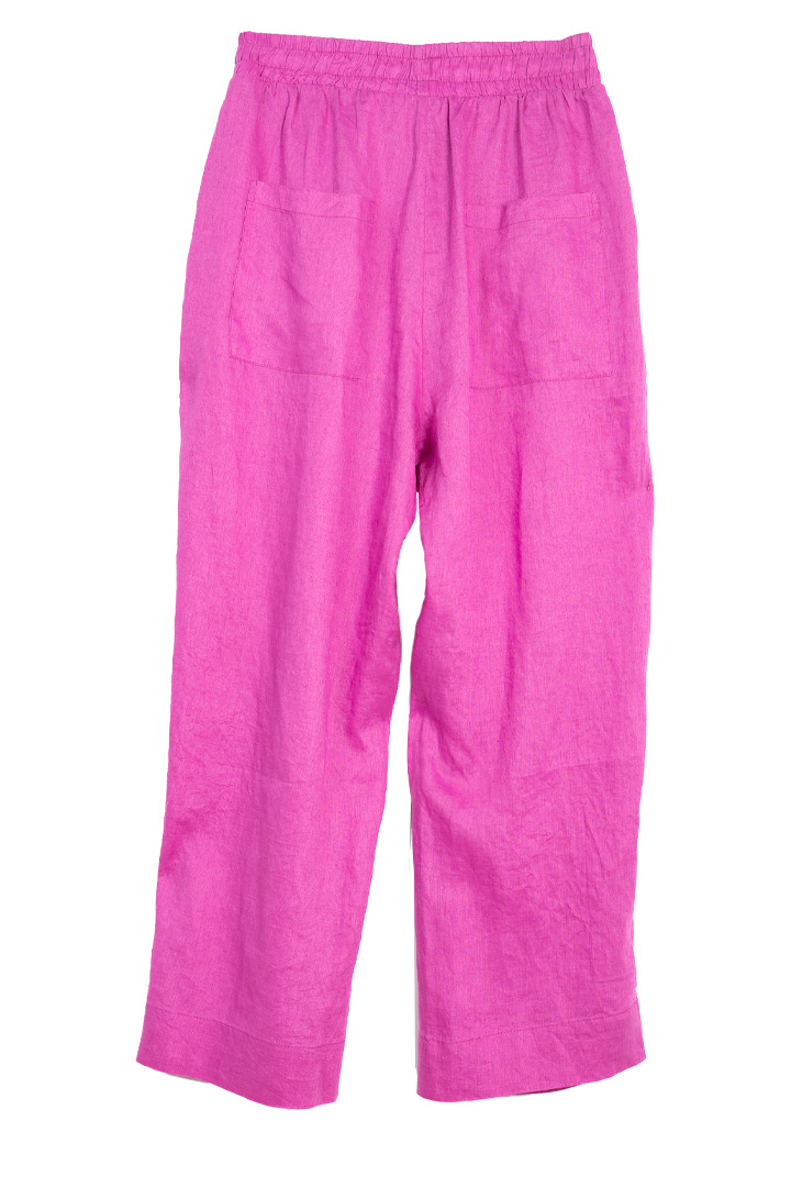 DELLOS LINEN PANTS FUCSHIA