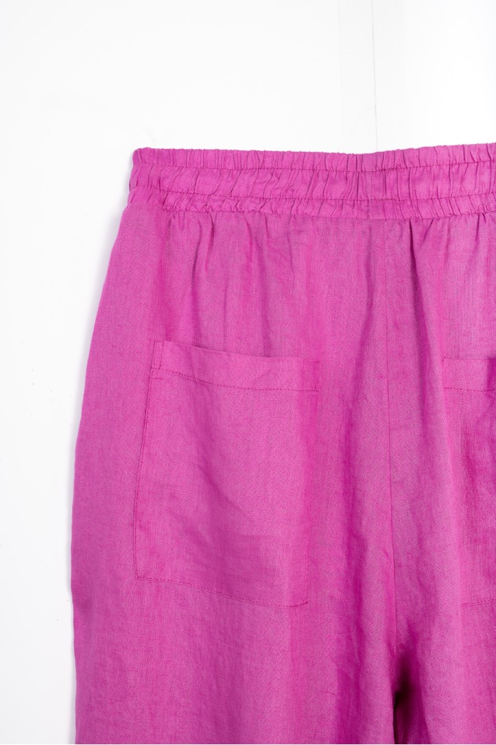 DELLOS LINEN PANTS FUCSHIA