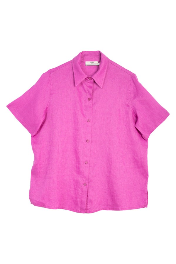 SOUZANA LINEN SHIRT FUCSHIA