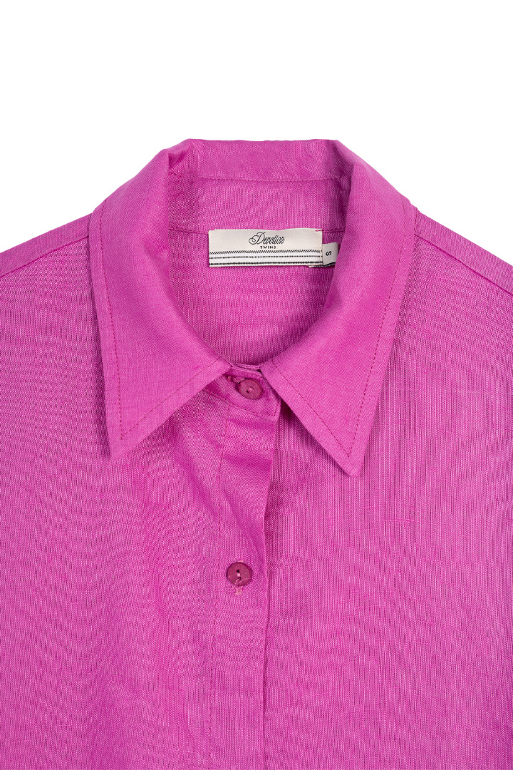 SOUZANA LINEN SHIRT FUCSHIA